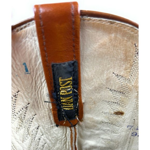 Dan Post Mens 9.5 D Snakeskin Leather Brown Exotic Western Cowboy Boots w/ Bag - Picture 11 of 16